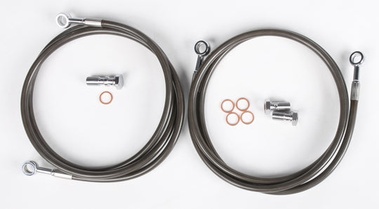 Streamline Front Brake Line Kit 2-Line Smoke +2 in
