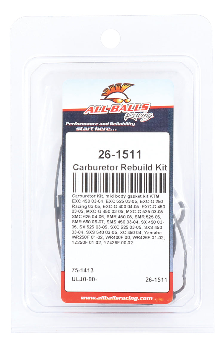 All Balls Keihin FCR Mid Body Gasket Kit