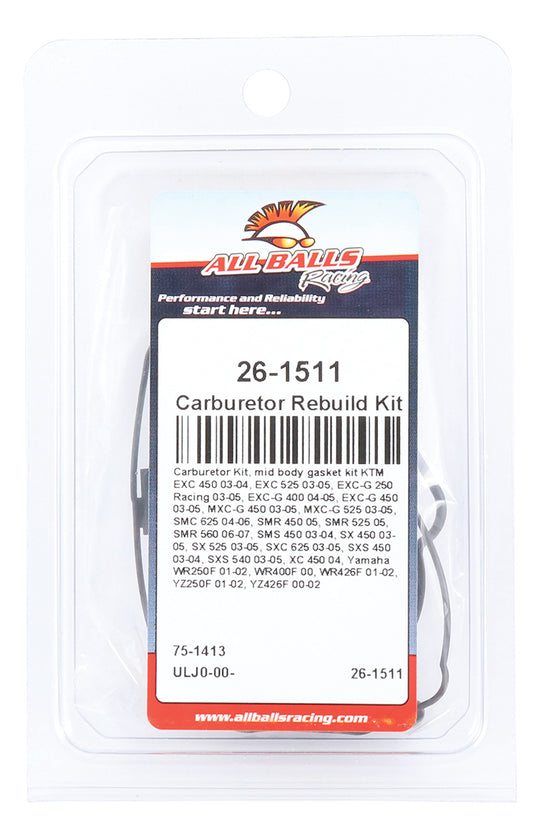 All Balls Keihin FCR Mid Body Gasket Kit