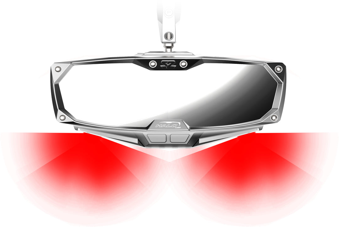 Seizmik Halo-RA LED Rear View Mirror - Cast Aluminum with Lighting
