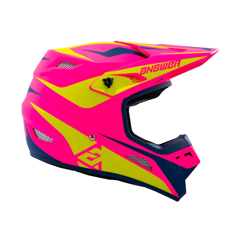 Answer AR1 Mototown Helmet Matte Pink/Hyper Acid/Dark Blue