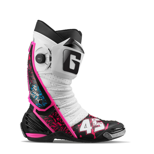 Gaerne GP1 LS Boot - Bold White/Pink - Size 12