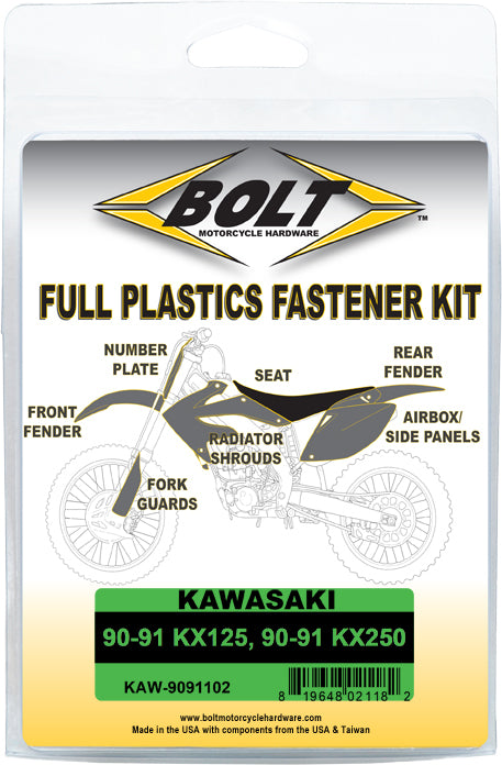 Bolt Full Body Work Fastener Kit KAW-9091102