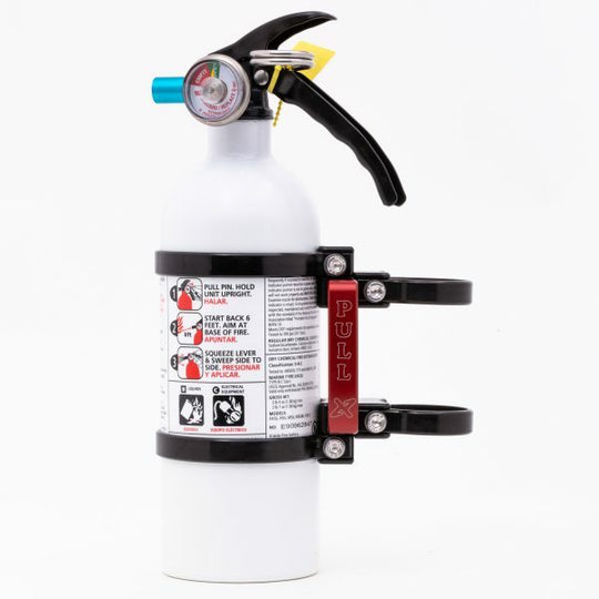 Axia Alloys Quick Release Fire Extinguisher Mount with 2 lb Kidde Extinguisher - Black