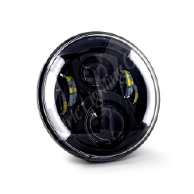 Letric Lighting 7in Integrated with Switchbacks Turn Signal Black