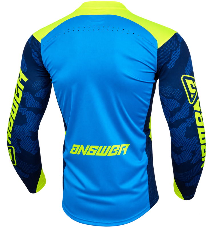 Answer LE Elite Camo Jersey Cyan/Hyper Acid/Black Youth