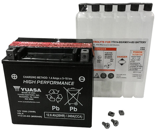Yuasa AGM Maintenance Free Battery YTX14H-BS
