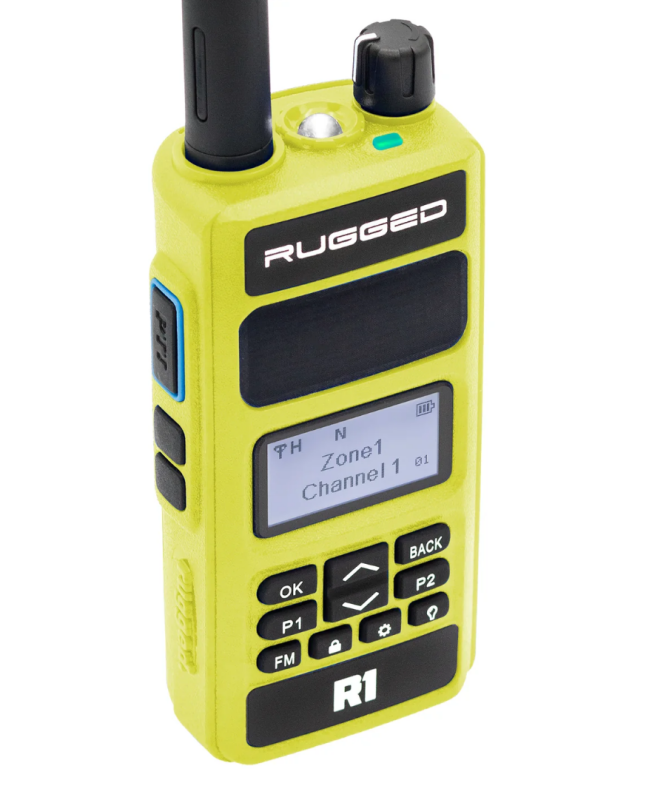 Rugged Radios R1 Business Band Handheld Radio - Safety Yellow