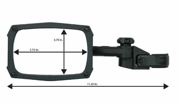 ATV TEK Clearview UTV Side Mirror - Anti-Vibe Breakaway
