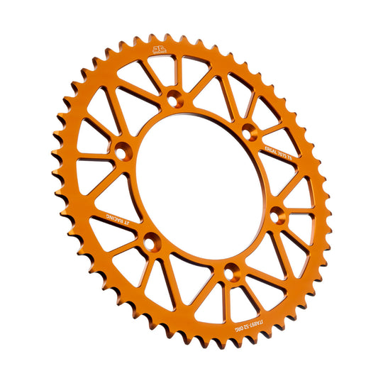 JT Sprockets Aluminum Racelite Rear Sprocket 52T-520 ORG
