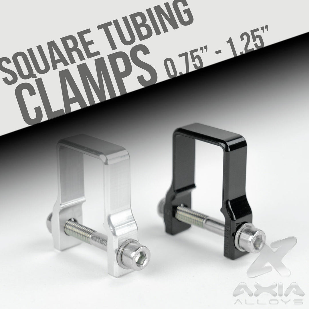 Axia Alloys Specialty Mounting Clamps - Flat Surface / Square Tube / Profile Cage - 1.0 in Square Tube Clamp