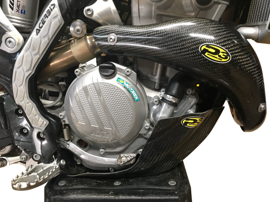 P3 Carbon Carbon Fiber Header Heat Shield STK Pipe KTM/Husqvarna (201101)