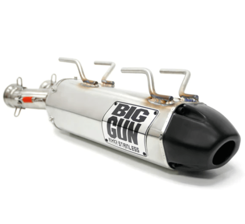 Big Gun 2012 - 2014 Arctic Cat WILDCAT 1000i H.O./4/X EXO Stainless Slip On Exhaust - Dune Goons