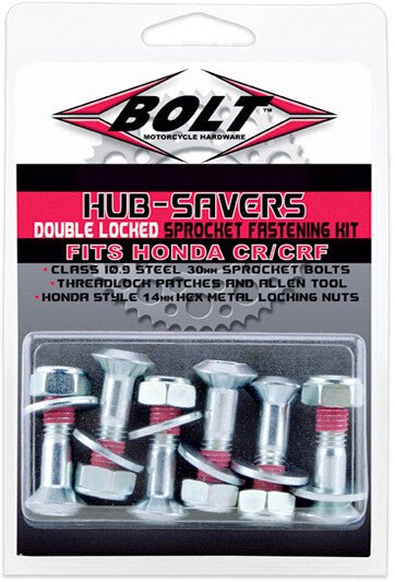 Bolt Sprocket Fastener Kit w/ Fuji Locking Nuts – Honda CR / CRF 1978–2018 - Dune Goons
