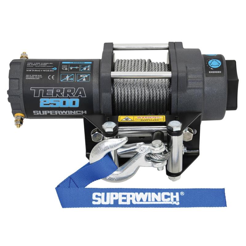 Superwinch Terra 2500 Winch - 2,500 lb - Gray Wrinkle
