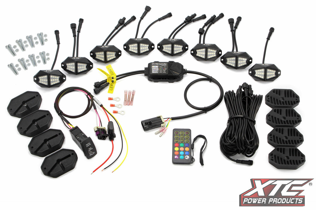 XTC X-LITES RGB+W Rock Light Kit - 8 Pods