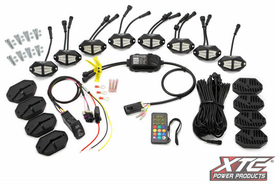 XTC X-LITES RGB+W Rock Light Kit - 8 Pods
