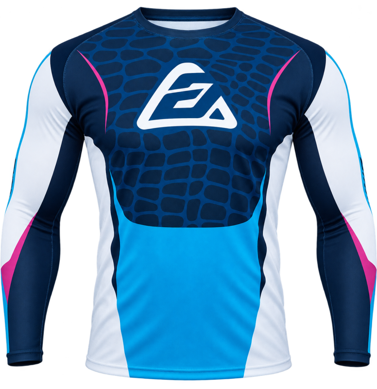 Answer Syncron Raceday Jersey Dark Blue/Cyan/Grey/Purple