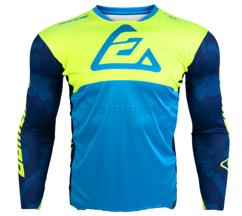 Answer LE Elite Camo Jersey Cyan/Hyper Acid/Black Youth