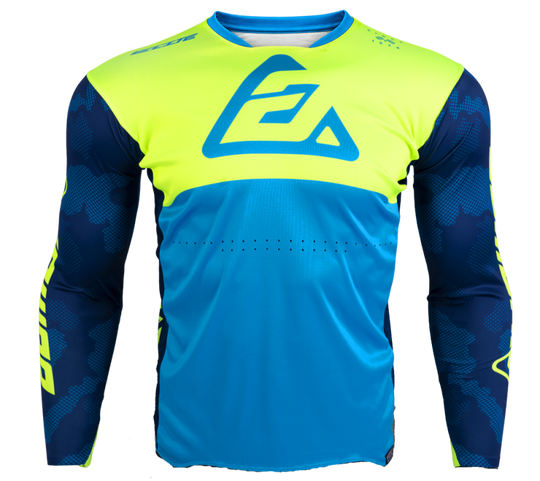 Answer LE Elite Camo Jersey Cyan/Hyper Acid/Black Youth