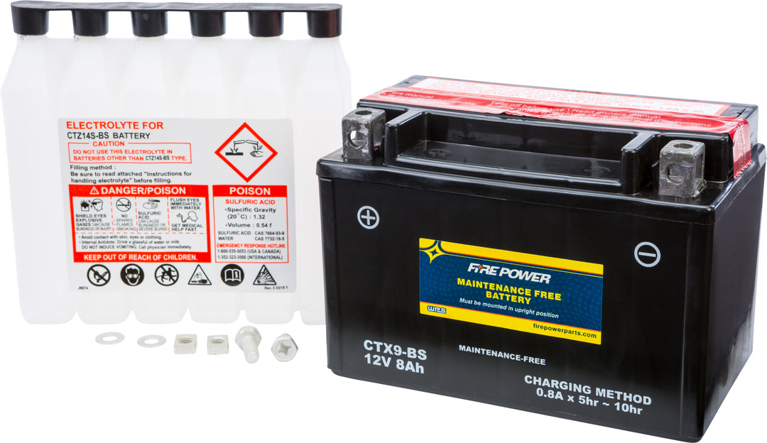 Fire Power Maintenance Free Battery CTX9-BS