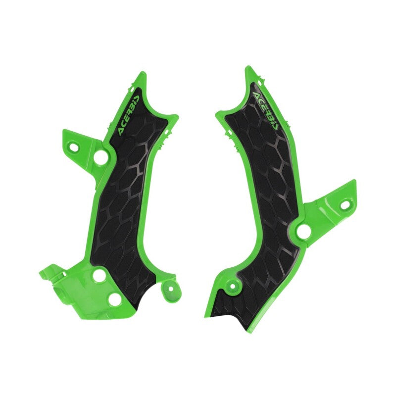 Acerbis X-Grip Frame Guards - 2024 Kawasaki KX450 - Green/Black