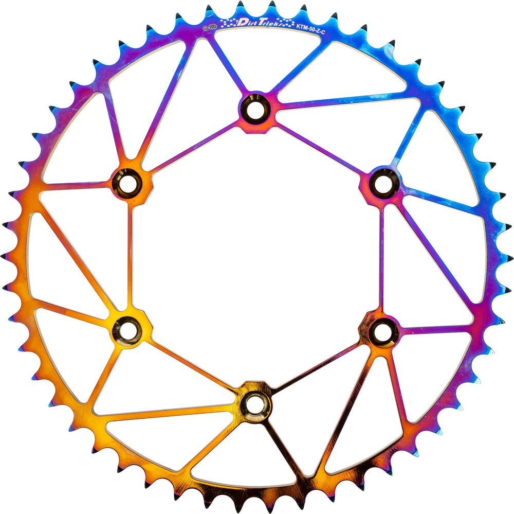 Dirt Tricks Chromoly Rear Sprocket Stl and Zir 50T-520 Chromatic KTM/Husq