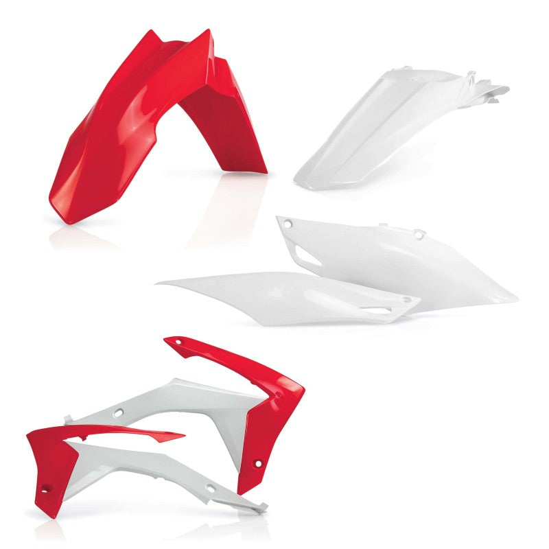 Acerbis Plastic Kit - 13-17 Honda CRF250R / CRF450R - Red/White
