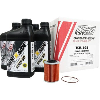 Can - Am Maverick X3 Oil Change Kit – Klotz 10W/50 Synthetic - Dune Goons
