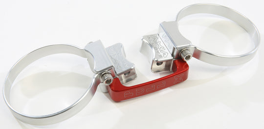 Axia Alloys Quick Release Fire Extinguisher Mount with Bottle Clamps - 3.25 in Bottle Clamps - Silver