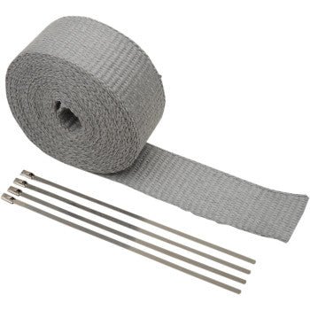 CPP Silver Fiberglass Exhaust Wrap Kit – 1" x 50' - Dune Goons