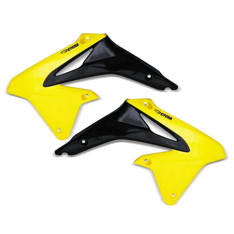 Cycra 2008 - 2017 Suzuki RMZ - 450 Powerflow Radiator Shrouds - Yellow - Dune Goons