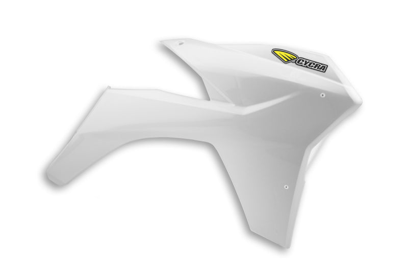 Cycra 2011 - 2013 KTM 125 - 500 SX/XC/SX - F/XC - F/XC - W/XCF - W/EXC - F Powerflow Radiator Shrouds - White - Dune Goons