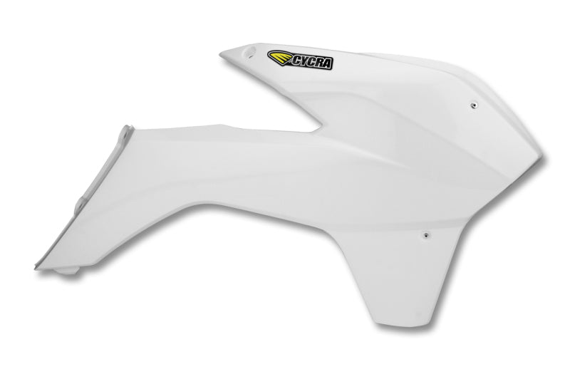 Cycra 2013 - 2015 KTM 125 SX Powerflow Radiator Shrouds - White - Dune Goons