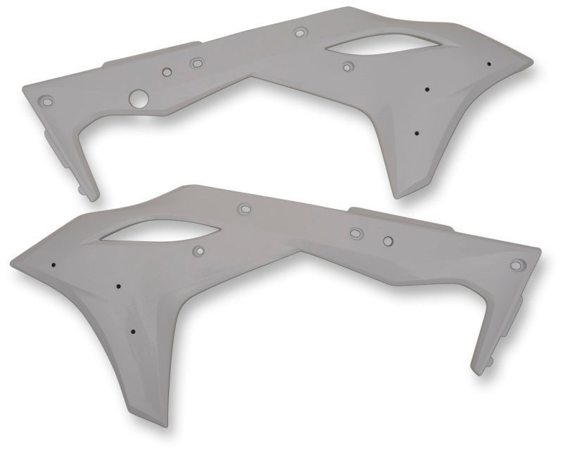 Cycra 2017 - 2020 Kawasaki KX250F Powerflow Radiator Shrouds - White - Dune Goons