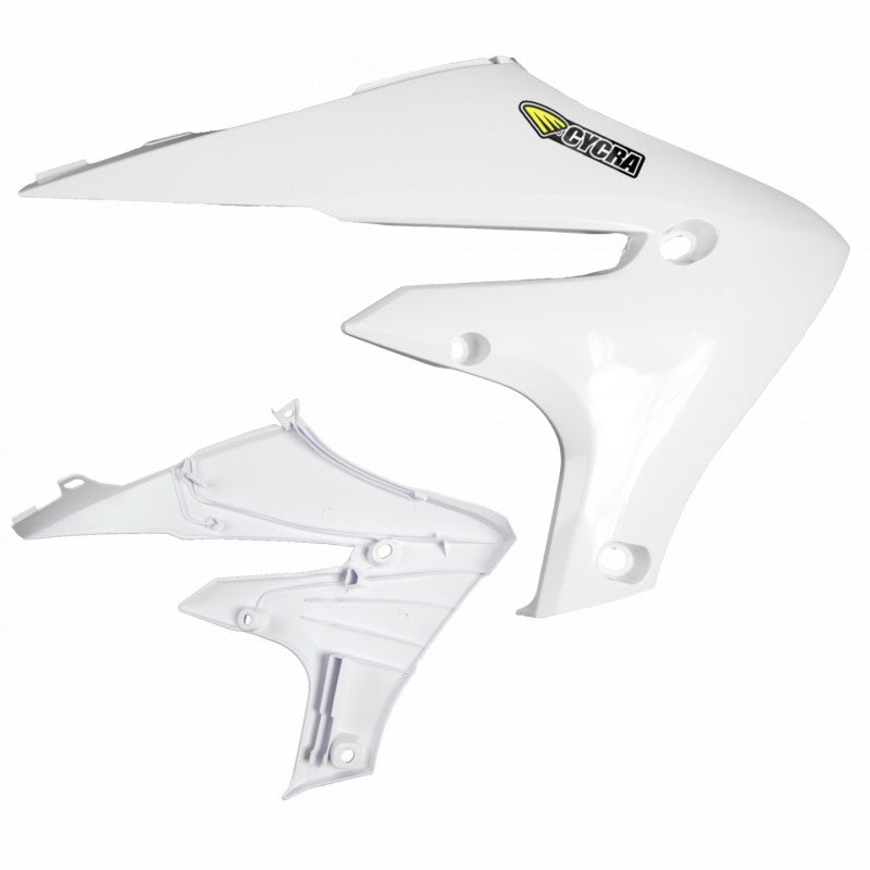 Cycra 2020 - 2026 Yamaha WR250F Powerflow Radiator Shrouds - White - Dune Goons