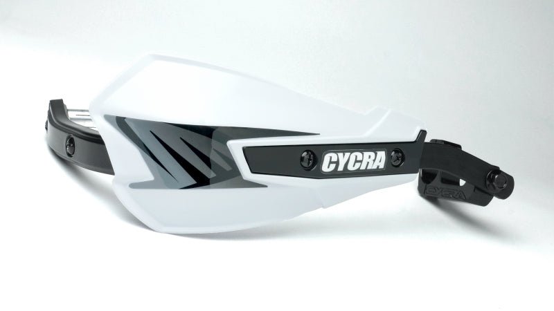 Cycra Vortex Hand Guard/w Universal U - Clamps - White - Dune Goons