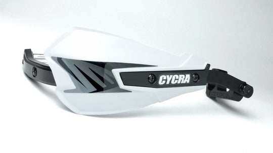 Cycra Vortex Hand Guard/w Universal U - Clamps - White - Dune Goons