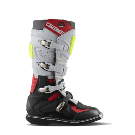 Gaerne GXJ Youth Boot - Black/White/Red - Youth Size 5.5