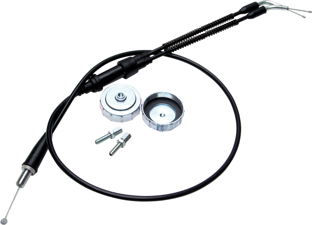 Motion Pro Twist Throttle Conversion Kit Cable Kit with Carb Tops (uses stock thumb throttle carbs)