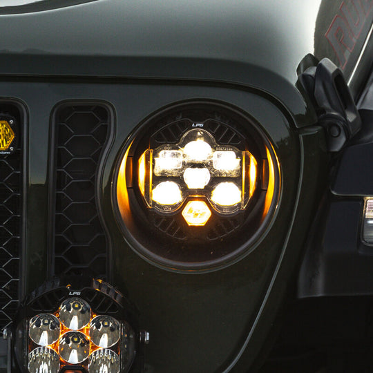Baja Designs DOT LP6 LED Headlight Kit - 2018-2025 Jeep Wrangler JL, Gladiator JT w/Halogen