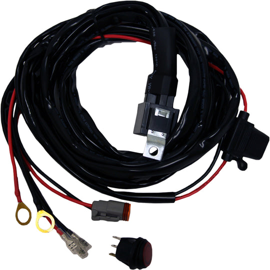 Rigid LED Light Wiring Harness / Switch - 10-30 in Light Bars