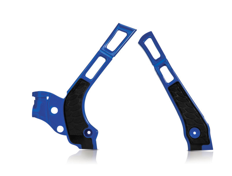 Acerbis X-Grip Frame Guards - 21+ Fantic / 05+ Yam YZ - Blu/Blk