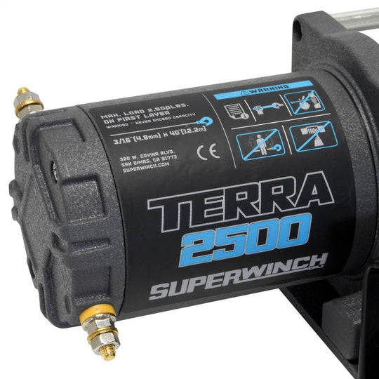 Superwinch Terra 2500 Winch - 2,500 lb - Gray Wrinkle