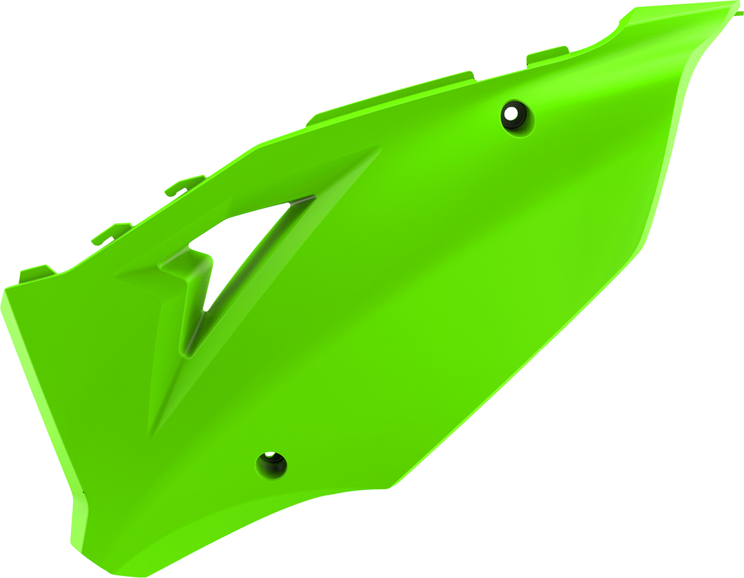Polisport Side Panels Restyle Lime Green - Kawasaki KX125 2003-2008