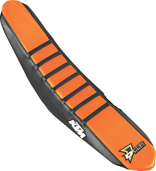 D-Cor Seat Cover Black and Orange with Ribs (30-30-206)