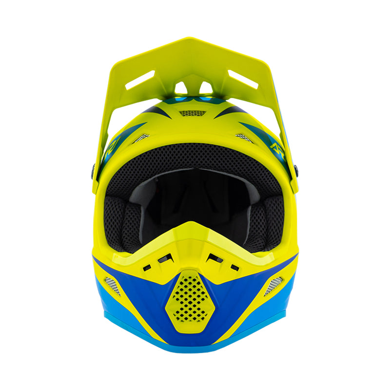 Answer AR1 Mototown Helmet Matte Hyper Acid/Cyan/Dark Blue