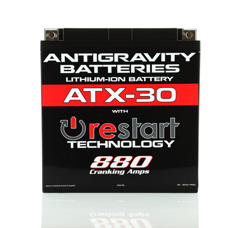 Antigravity YTX30 Lithium Battery w/ Re-Start AG-ATX30-RS