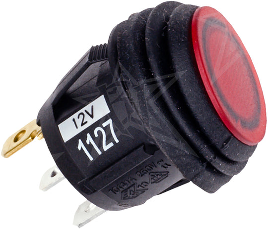 Rigid LED Light Wiring Harness / Switch - Lighted Stock Rocker Switch