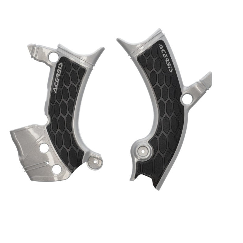 Acerbis X-Grip Frame Guards - 23+ Yamaha YZ450F - Silver/Black